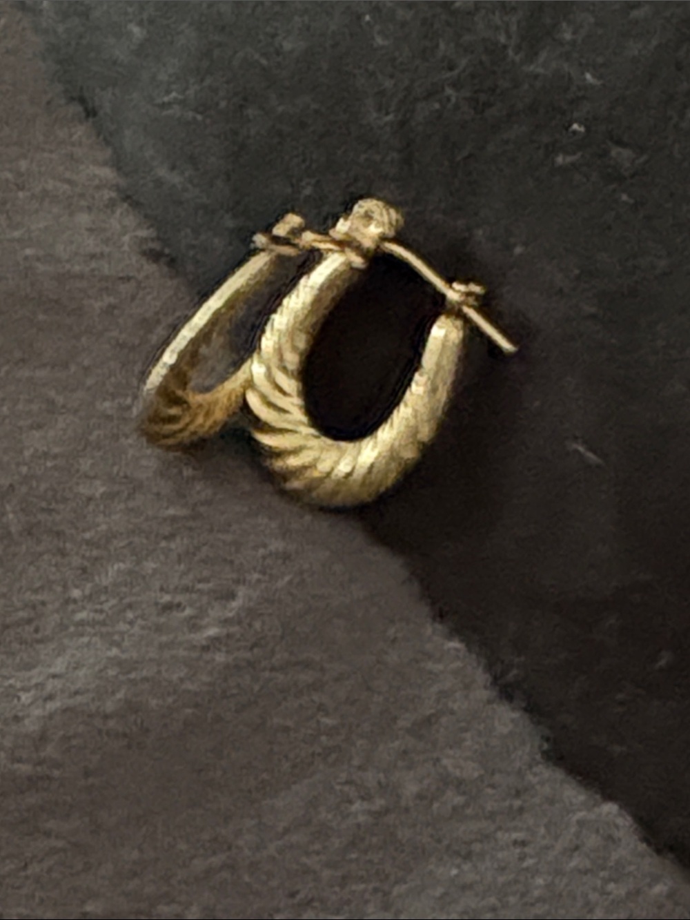 Vintage 14K Twisted Hoop Earings